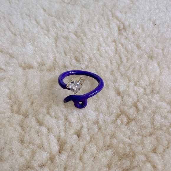 💜 Royal Purple Baby Vine Enamel Ring ✨ - Picture 6 of 14